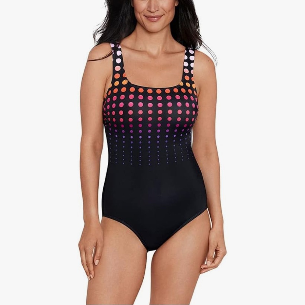 Shapesolver Sport Scoop Tank One Piece Going In Circles Size 8 New
